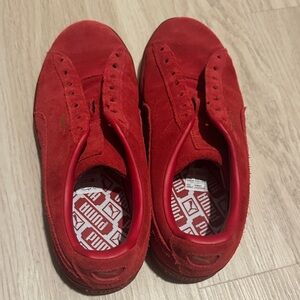 Puma Bold Red Suede Shoes
